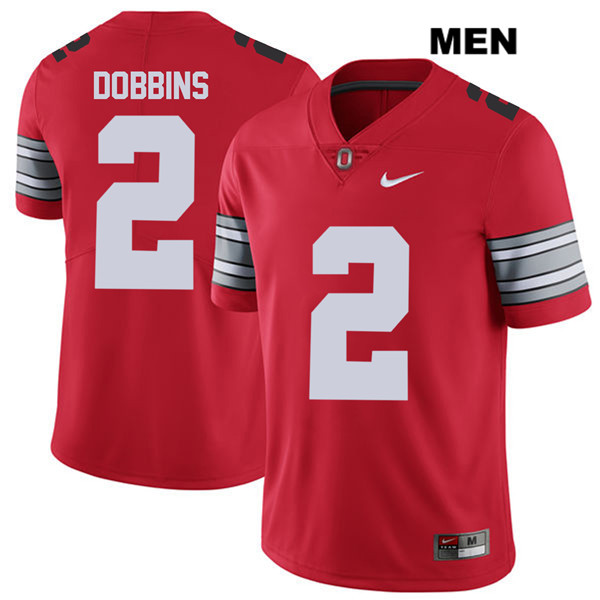 Ohio State Buckeyes Men's J.K. Dobbins #2 Red Authentic Nike 2018 Spring Game College NCAA Stitched Football Jersey GX19G63MR